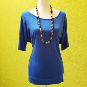 🍒BOGO! Chico's Blue Blouse, Sz. "2", Like New!